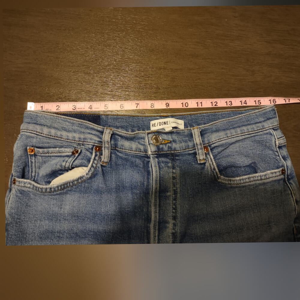 RE/DONE Ultra High Rise Jeans Fade Away Destroyed Size 31 - Picture 5 of 16